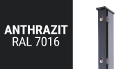 S-LINE Pfosten 6x4x260 cm mit Abdeckschiene Anthrazit