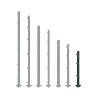 ESSENTIAL Bodenplatten-Pfosten 4x4 cm Anthrazit (89 cm)