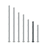 ESSENTIAL Bodenplatten-Pfosten 4x4 cm Anthrazit (109 cm)