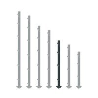 ESSENTIAL Bodenplatten-Pfosten 4x4 cm Anthrazit (129 cm)