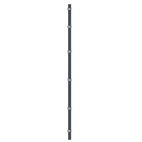 ESSENTIAL Bodenplatten-Pfosten 4x4 cm Anthrazit (189 cm)