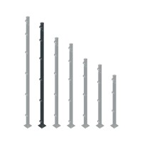 ESSENTIAL Bodenplatten-Pfosten 4x4 cm Anthrazit (189 cm)