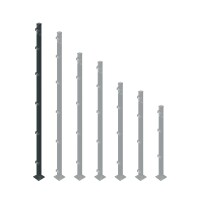 ESSENTIAL Bodenplatten-Pfosten 4x4 cm Anthrazit (209 cm)