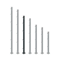 ESSENTIAL Bodenplatten-Pfosten 4x4 cm Anthrazit (169 cm)
