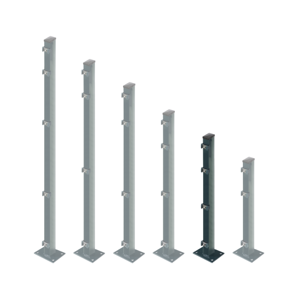 EASY Bodenplattenpfosten 6x4x109 cm Anthrazit