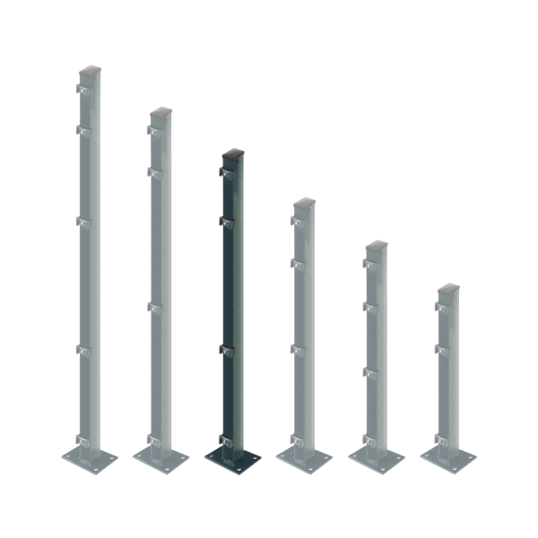 EASY Bodenplattenpfosten 6x4x149 cm Anthrazit