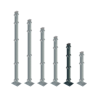 EASY Eckpfosten mit Bodenplatte 6x6 cm Anthrazit (108 cm)