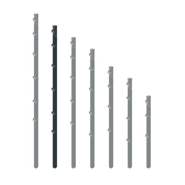 ESSENTIAL Pfosten 4x4 cm Anthrazit (240 cm)