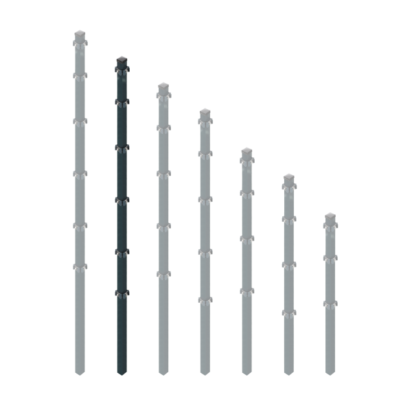 ESSENTIAL Eckpfosten 4x4 cm Anthrazit (240 cm)