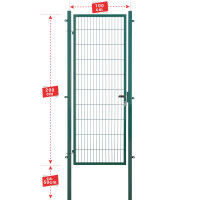 ESSENTIAL Einzeltor 100 x 200 cm in Moosgrün