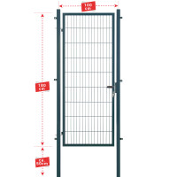 ESSENTIAL Einzeltor 100 x 180 cm in Anthrazit