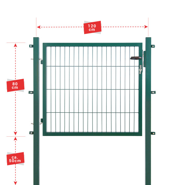 ESSENTIAL Einzeltor 120 x 80 cm in Moosgrün