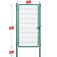 ESSENTIAL Einzeltor 120 x 180 cm in Moosgrün