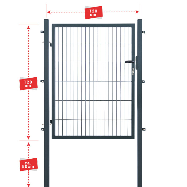 ESSENTIAL Einzeltor 120 x 120 cm in Anthrazit