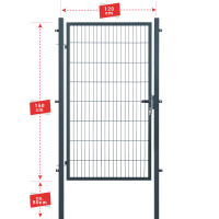 ESSENTIAL Gartentor Anthrazit (120x160 cm)