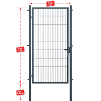 ESSENTIAL Gartentor Anthrazit (120x180 cm)