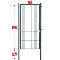 ESSENTIAL Einzeltor 120 x 200 cm in Anthrazit