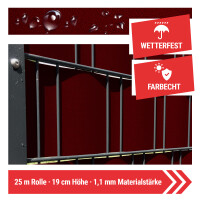 EXCLUSIVE Sichtschutzrolle Bordeauxrot (25 m)