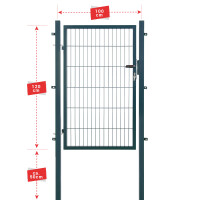 ESSENTIAL Einzeltor Anthrazit 100x120 cm 2. Wahl