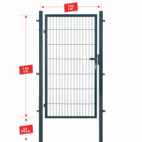 ESSENTIAL Einzeltor Anthrazit 100x140 cm 2. Wahl