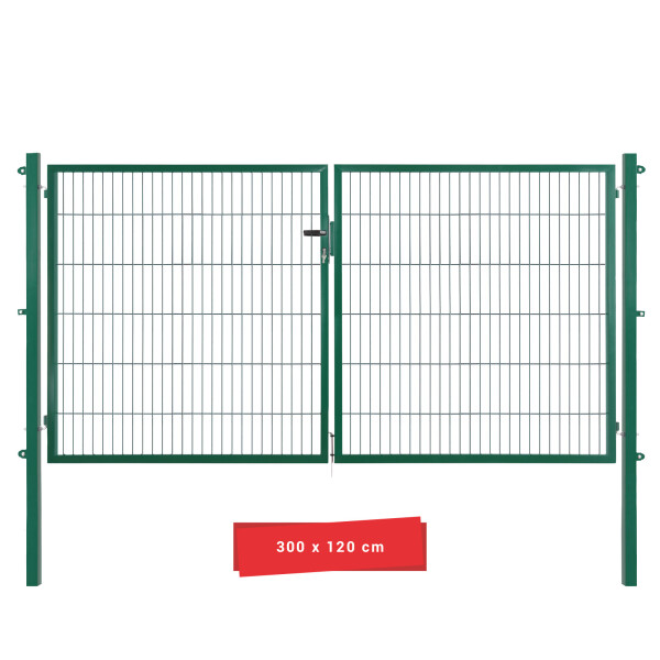 ESSENTIAL Doppeltor Grün 300x120 cm 2. Wahl