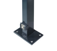 B-Ware EASY Bodenplattenpfosten mit angeschweißter Bodenplatte Anthrazit 6x4x129 cm 2. Wahl