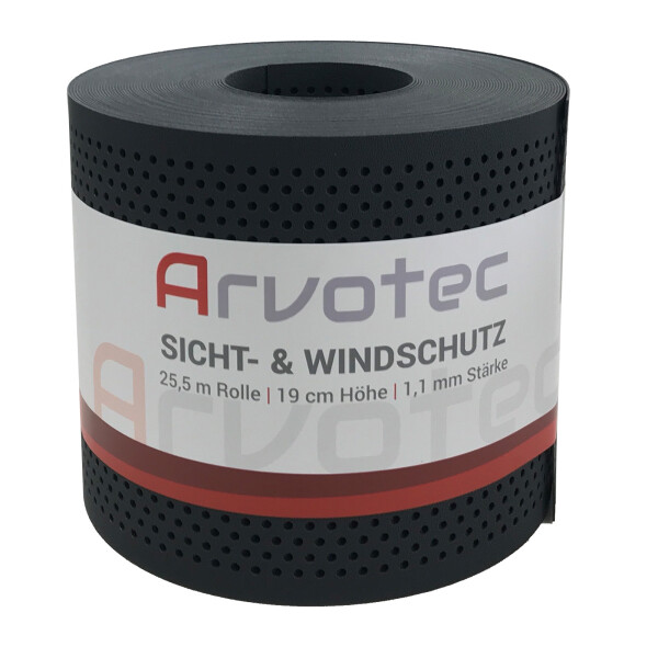 EXCLUSIVE Sichtschutzrolle Anthrazit 25m "Gelocht"