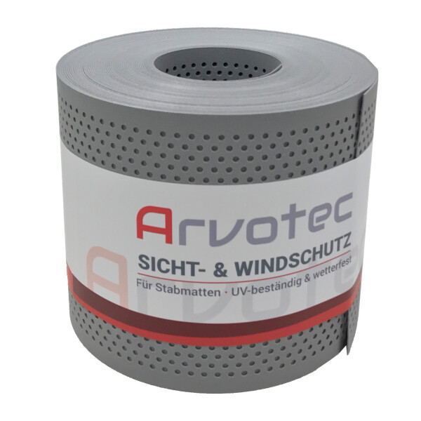 EXCLUSIVE Sichtschutzrolle Fenstergrau 25m "Gelocht"
