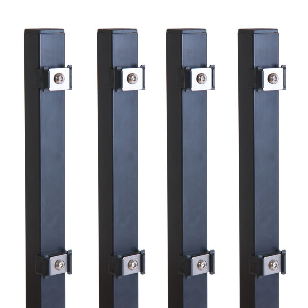 4x Pfosten EXCLUSIVE zum Einbetonieren 200 cm Anthrazit