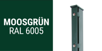 S-LINE Pfosten 6x4x180 cm mit Abdeckleiste Grün