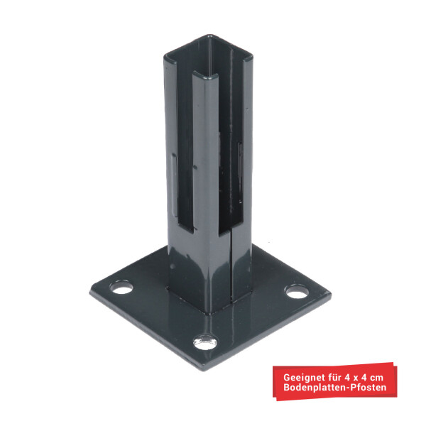 ESSENTIAL Bodenplatte 10 x 10 cm für 4 x 4 cm in Anthrazit