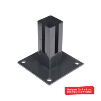 Bodenplatte 15 x 15 cm für 6 x 6 cm in Anthrazit