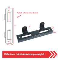ESSENTIAL Schließblech für Gartentore Moosgrün Anthrazit RAL 7016