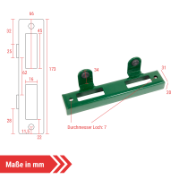 ESSENTIAL Schließblech für Gartentore Moosgrün Moosgrün RAL 6005