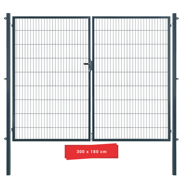 ESSENTIAL Doppeltor 300x180 cm in Anthrazit