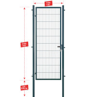 ESSENTIAL Einzeltor 100 x 200 cm in Anthrazit