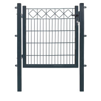 EXCLUSIVE Gartentor KARO 100 x 100 cm in Anthrazit