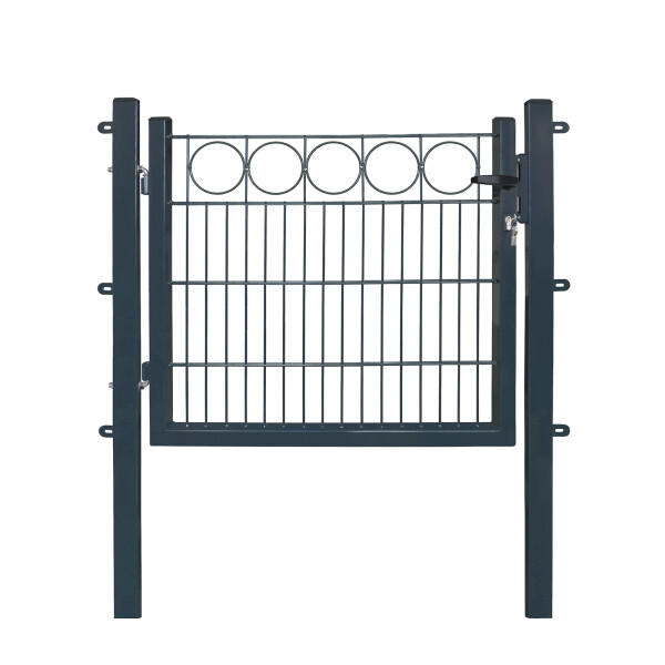 EXCLUSIVE Gartentor RING 100 x 80 cm in Anthrazit
