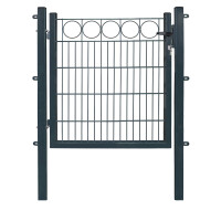 EXCLUSIVE Gartentor RING 100 x 100 cm in Anthrazit