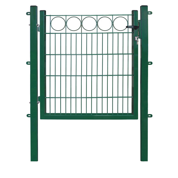 EXCLUSIVE Gartentor RING 100 x 100 cm in Moosgrün