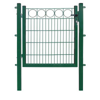 EXCLUSIVE Gartentor RING 100 x 100 cm in Moosgrün