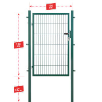 ESSENTIAL Einzeltor 100 x 120 cm in Moosgrün