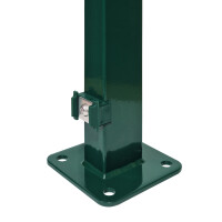 EASY Pfosten/Eckpfosten 6x4/6x6 cm mit angeschweißter Bodenplatte