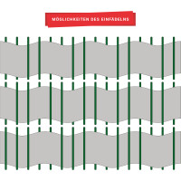 EXCLUSIVE Sichtschutzstreifen "Genarbt" Rolle 25 Meter Moosgrün (RAL 6005)