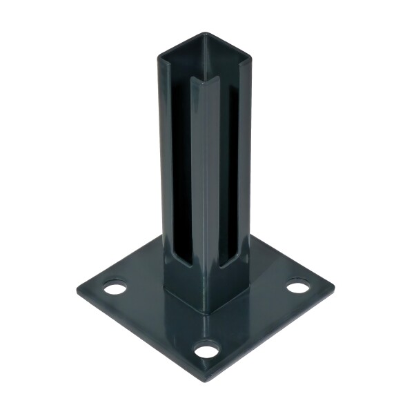 ESSENTIAL Bodenplatte für 4x4 cm Pfosten Anthrazit