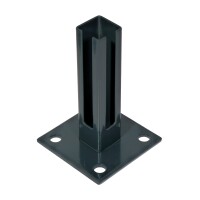 ESSENTIAL Bodenplatte für 4x4 cm Pfosten Anthrazit