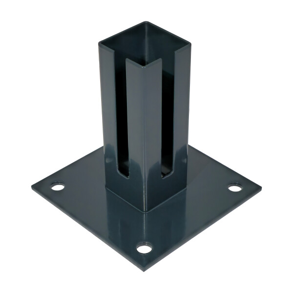 ESSENTIAL Bodenplatte für 6x6 cm Pfosten Anthrazit