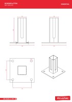 ESSENTIAL Bodenplatte für 6x6 cm Pfosten Anthrazit